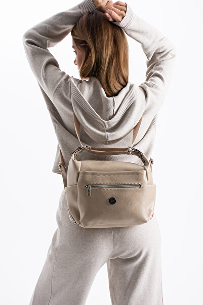 çkn sedat çakan çanta & fular & aksesuar Flat Skin Leather Cross Shoulder and Backpack