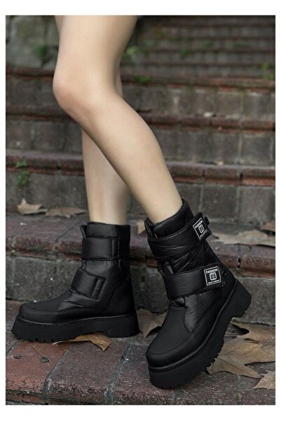 FRESCO SCARFS Чорні шкіряні чоботи 260187