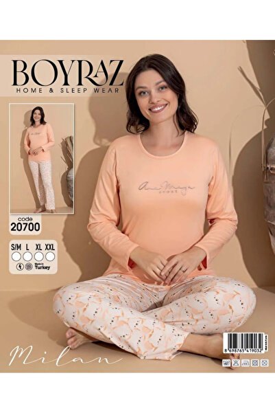 fantastik store Boyraz 20700 Women's Milan Long Sleeve Pajama Set