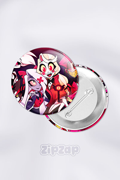 ZipZap Hazbin Hotel Anime Animasyon Çanta Süsü Rozet İğneli Buton Rozet Seti ...