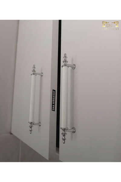 DNA HIRDAVAT Beyaz Krom 160mm Ovacık Kulp Metal Dolap Kulpu Çekmece Kulpu 16 cm