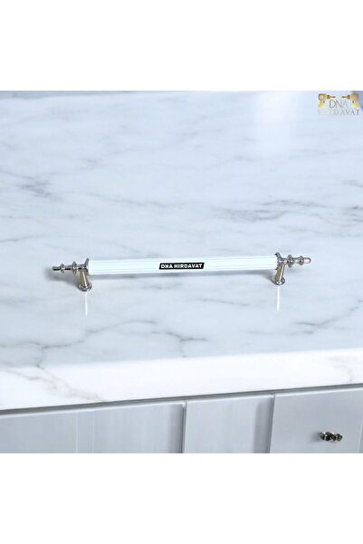 DNA HIRDAVAT Beyaz Krom 160mm Ovacık Kulp Metal Dolap Kulpu Çekmece Kulpu 16 cm