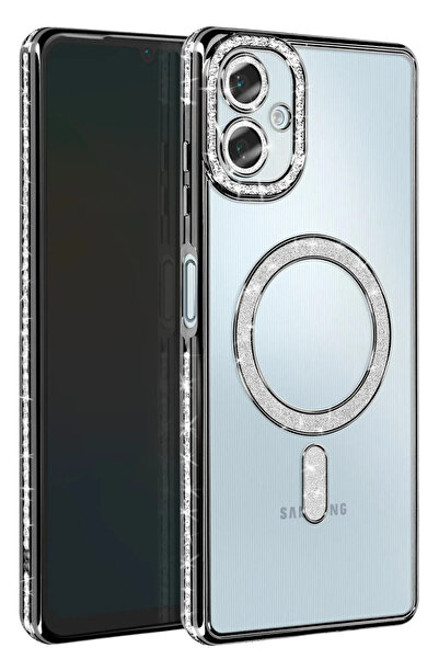 cepmoda حافظة هاتف سامسونج 'A06' بتصميم حجر لامع مع تقنية Magsafe - غطاء فاخر...