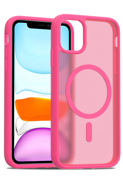 Nezih Case Apple iPhone 11 Uyumlu Magsafe Sarj Destekli Mat Şık Kılıf