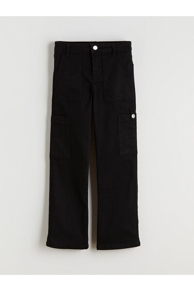 LC Waikiki Sparkling Choices from Shining Store Slim Fit Girls' Cargo Jean Pants