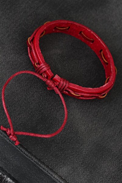 Skygo Red Color String New Season Leather Men's Bracelet - TJ-EB1873