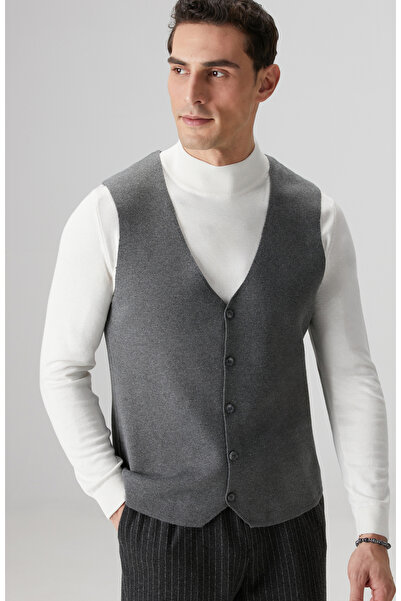 Network Antrasit Triko Yelek