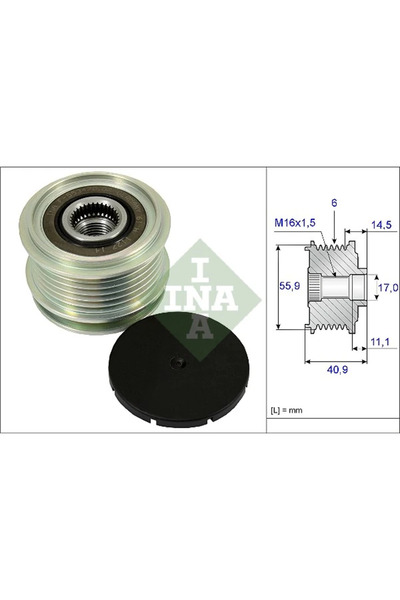 FAG Sistem Roata Libera Generator Audi A3 Ford Galaxy 1