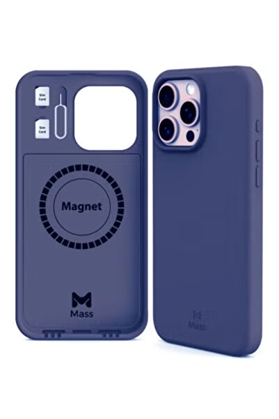 Mass كفر ماس ايفون 15برو إنڤينيت ماج سيف 6 في 1 أزرق