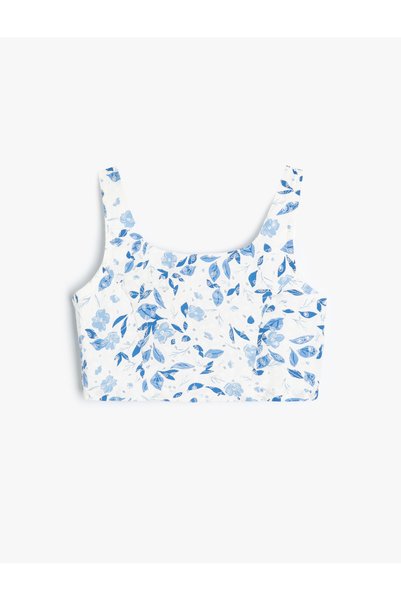 Koton Girl's Blue Crop Blouse