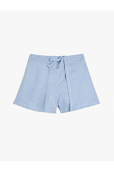 Koton Girl's Blue Linen Shorts