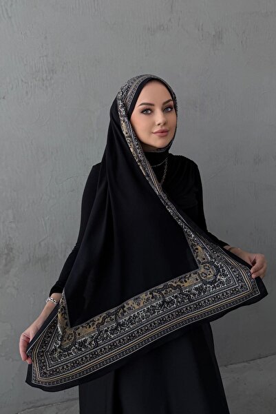 Byedauzunlar Siyah Zerem İthal Kumlu Şal