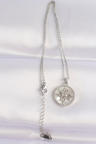 Skygo 316L Steel Chain Silver Color Oval Design Sun Necklace - Tj-Bko8663