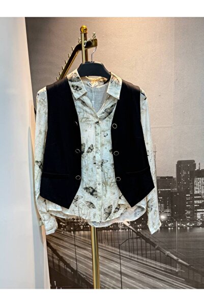 drfan Floral blouse with vest