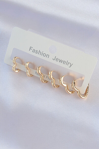 Skygo Brass Gold Color Heart Model Earring Set - Tj-Bkp8992