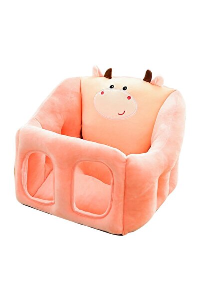 OEM Multifunctional plush armchair with backrest and footrest, Cow, Pink, 40 cm
