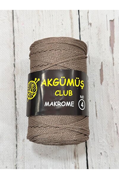 miraylahobi Polyester Makrome No:4 200 gr Akgümüş Clup