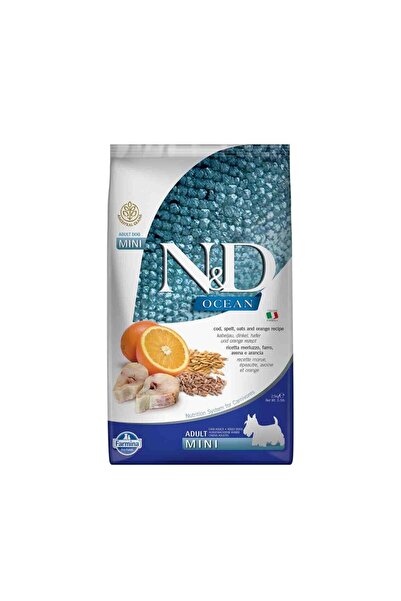 N&D Ocean Düşük Tahıllı Balık Portakal Mini Yetişkin Köpek Maması 2,5 kg