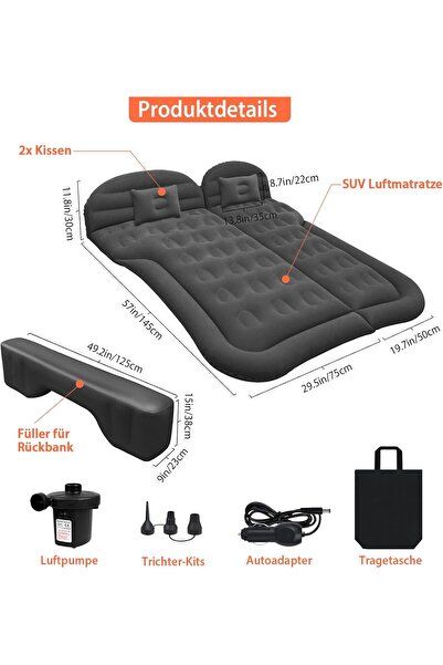 CRUISES MATTRESS Car Air Mattress SUV Inflatable Mattress with Pump