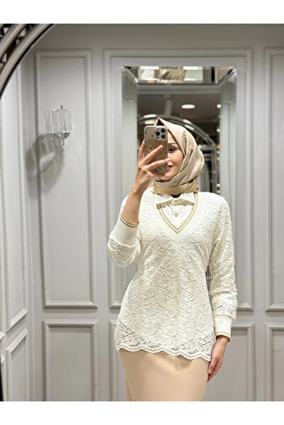 FUAT GÜRSEN Double Set with Embroidered Sequins and Paillettes