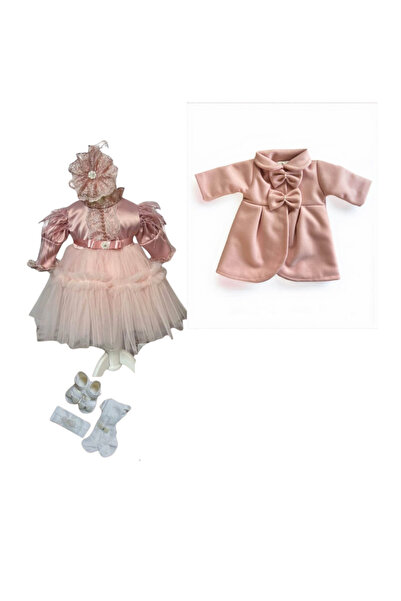 Botez Rochita fetita Eliza- roz prafuit cu palton