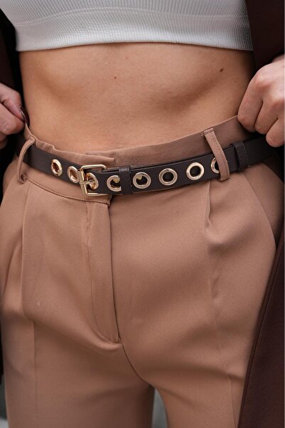 MODAM HİFA Ремінь з капсулами Makara Tokalı Gold для жінок, ремінь для штанів, ремінь для сукні, ремінь з застібками