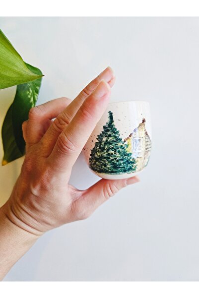 WEBBMODA Handmade Forest House Drawing Cup