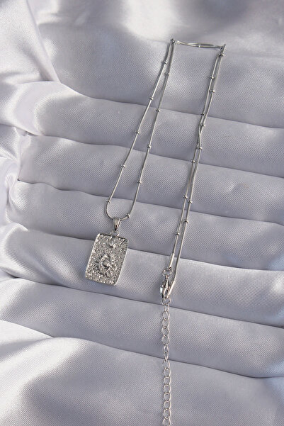 Skygo 316L Steel Chain Silver Color Laser Engraved Eye Figure Tarot Necklace - Tj-Bko9018