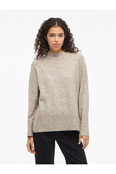 VILA Strickpullover VIJAKIA Stehkragen