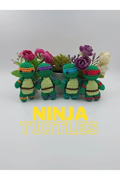 SLECrochet El Yapımı Ninja Kaplumbağalar Amigurumi Oyuncak – Leonardo Raphael...