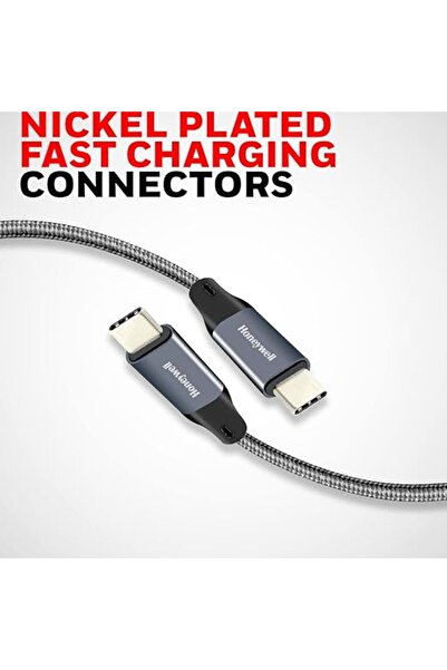 HONEYWELL Type C To Type C USB 3.1 Cable (1.2M) PD 100W 5Gbps 3A QC 3.0