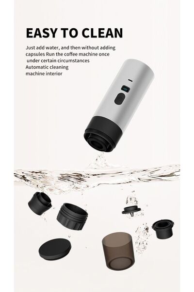 Generic Portable Espresso Machine Self-Heating Electric Battery Nespresso Dolce Gusto Ground Coffee Travel