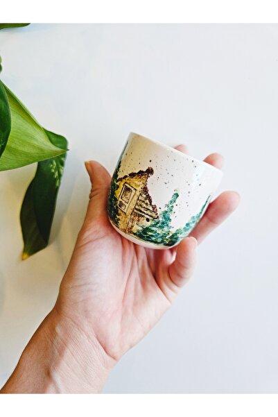WEBBMODA Handmade Forest House Drawing Cup