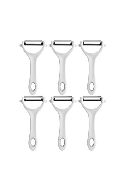 NİCE Stainless Steel Potato and Fruit Peeler Set - White