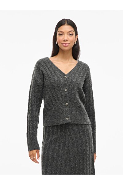 VILA Strickjacke VIRELLI V-Ausschnitt