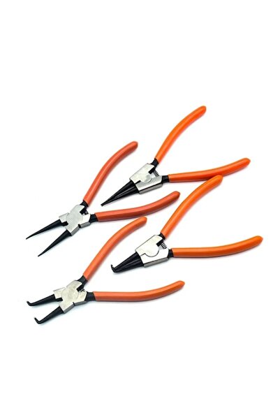 OEM Set de 4 clești de siguranță, drept și curbat, 7" (180 mm), materiale dur...