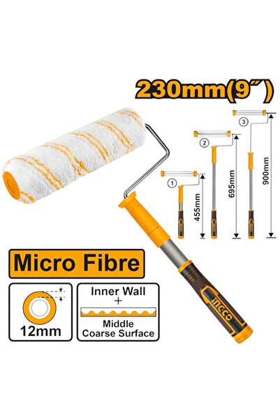 Ingco Trafalet extensibil INGCO,rolă de vopsit,zugravit,cu mâner telescopic ,dimensiune reglabila,tavan si perete