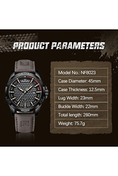 Naviforce 8023 Men's Watch Black-Yellow – Luxury Design, Multiple Functions, Luminous Display, 3ATM