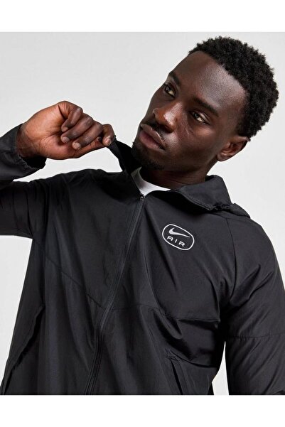 Nike M Nsw Sw Air Run Jkt Чорна чоловіча куртка для бігу