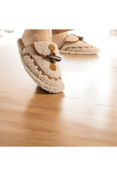 leon Γυναικείες παντόφλες εσωτερικού χώρου με λεπτομέρεια από βελούδινη αγκράφα