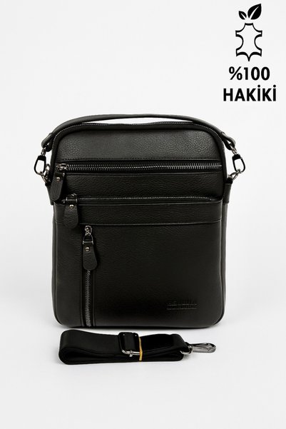 CANARİS Handbag Genuine Leather 11” Inch Tablet and Large Capacity Multi-Comp...