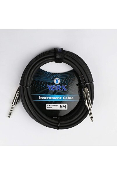Yorx -CABLES IPCX-201PN 6m Instrument Cable 1/4'' Mono Plug (Black)