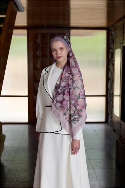 İpekhan Winter Bloom Collection Qupra Shawl 30001-10012