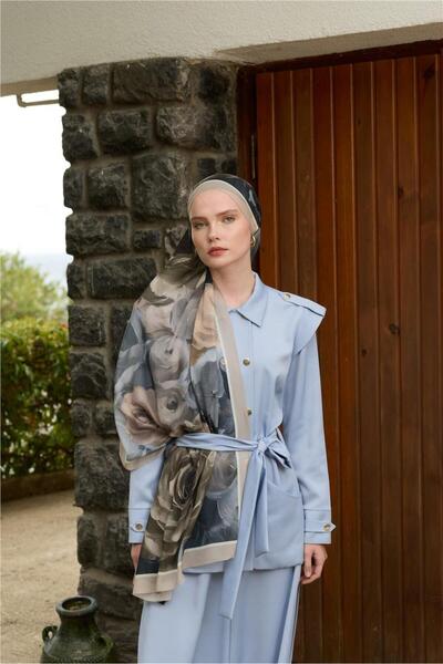 İpekhan Winter Bloom Collection Qupra Shawl 30002-10027