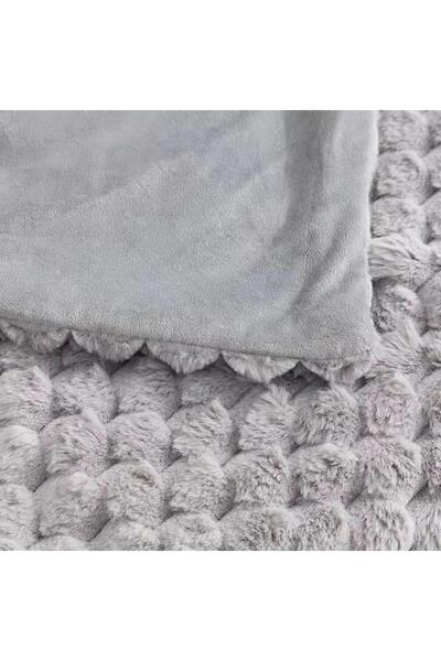 Keremhome Pelüş koltuk şal pofduk koltuk örtüsü çift taraflı tavşan pelüş tv Battaniye