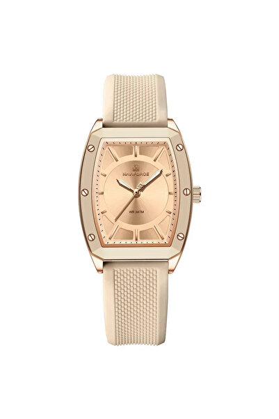 Naviforce 5049 Γυναικείο Ρολόι Cream - Αναλογική Οθόνη, Μοντέρνο, Casual, Ανθ...
