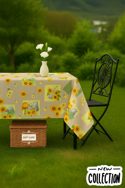 Soft Kare PVC Elyaflı Masa Örtüsü – Silinebilir, Su Geçirmez, Modern Desen, Mutfak ve Yemek Masası İçin