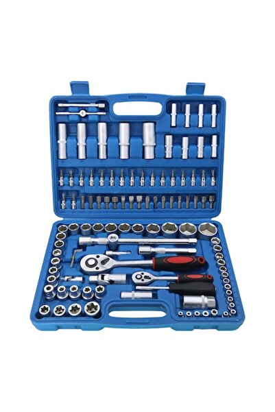 OEM Multifunctional 108-piece Professional Socket Set with Accessories, Chrome-Vanadium, Blue
