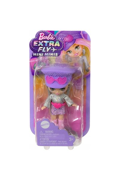 Barbie Păpușă Extra Fly Mini Minis, Hippie, 8,3 cm, 3+ ani