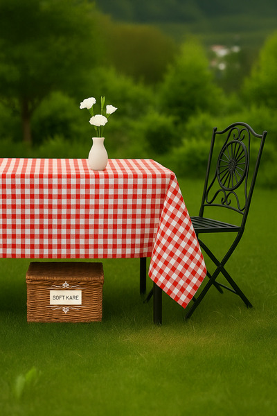 Soft Kare Pvc Fiber Tablecloth – Wipeable, Waterproof, Modern Pattern, for Kitchen and Dining Table